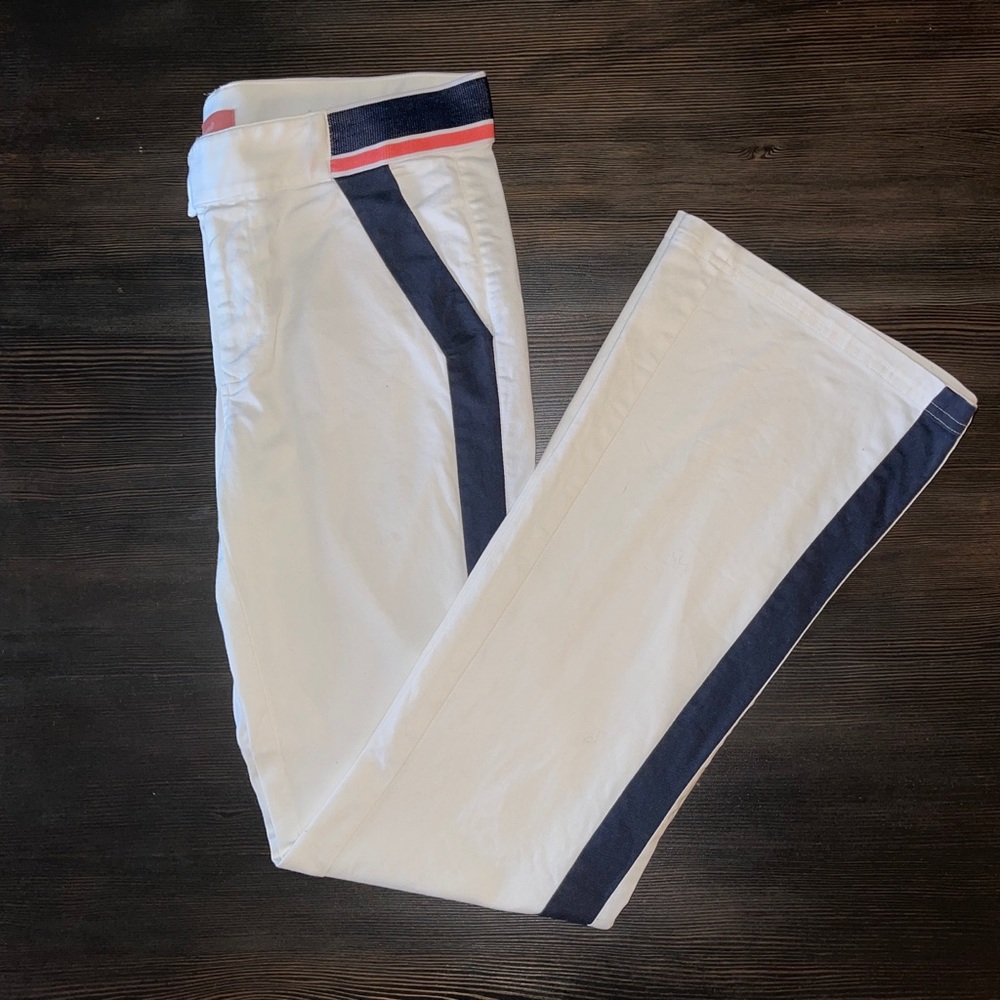Vintage G-Unit Wide Leg Navy Tuxedo White Stripe Pants